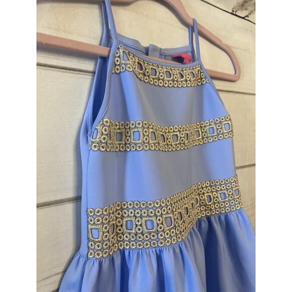 Lilly Pulitzer Girls XL Periwinkle Formal Dress - Picture 2 of 5
